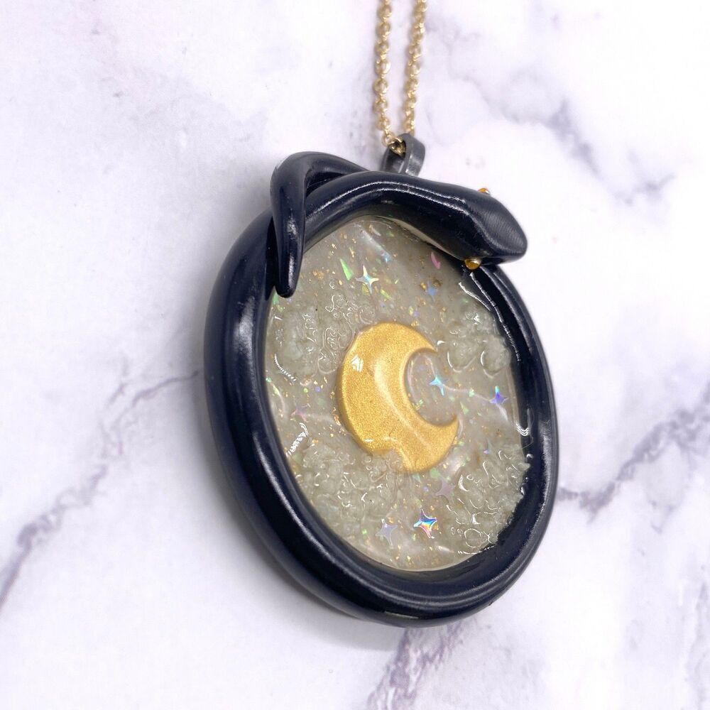 Black Celestial Snake Necklace - Picture 3 of 11